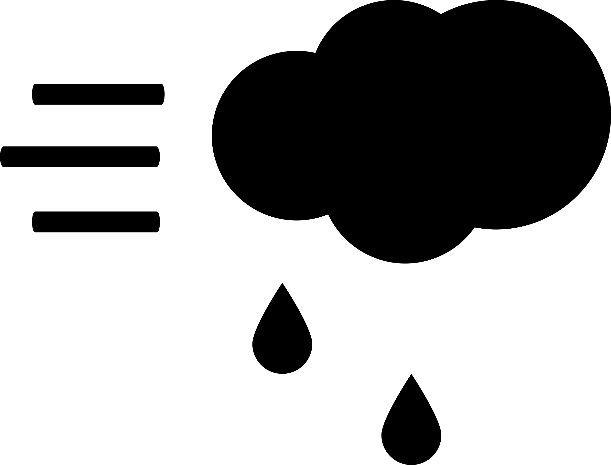Rain And Wind Silhouette Svg Vector Free Vectors